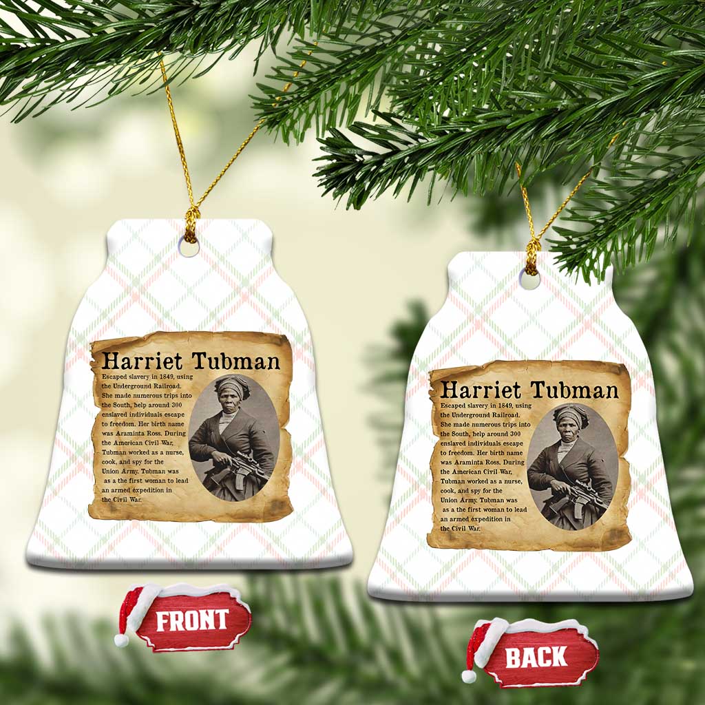 Vintage Harriet Tubman Poster Ceramic Ornament Female Empowerment History Gift - Wonder Print Shop