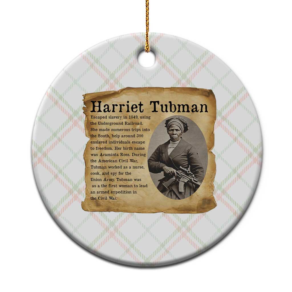 Vintage Harriet Tubman Poster Ceramic Ornament Female Empowerment History Gift - Wonder Print Shop