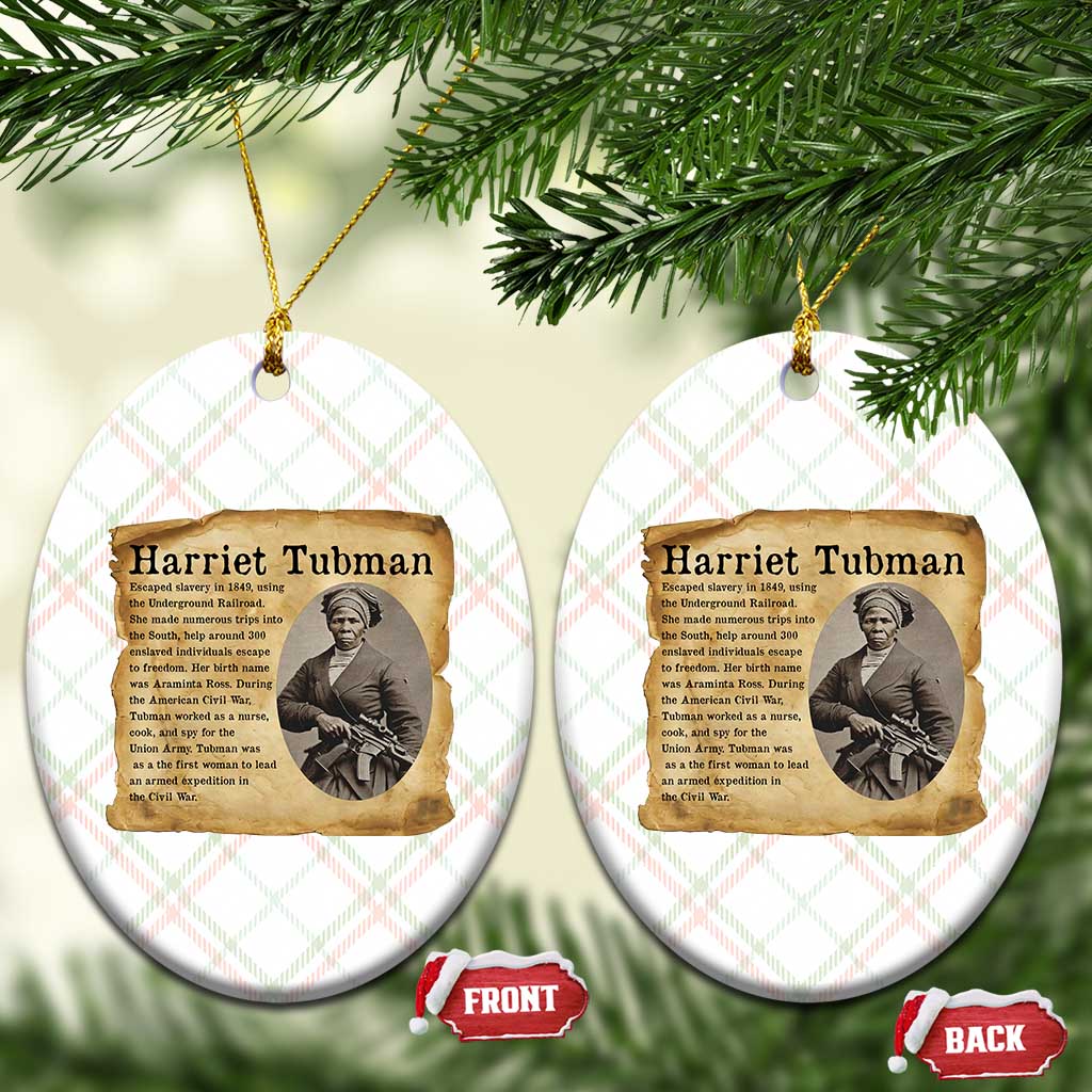 Vintage Harriet Tubman Poster Ceramic Ornament Female Empowerment History Gift - Wonder Print Shop