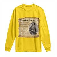 Vintage Harriet Tubman Poster Long Sleeve Shirt Female Empowerment History Gift - Wonder Print Shop
