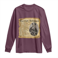 Vintage Harriet Tubman Poster Long Sleeve Shirt Female Empowerment History Gift - Wonder Print Shop