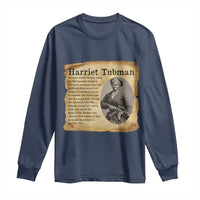 Vintage Harriet Tubman Poster Long Sleeve Shirt Female Empowerment History Gift - Wonder Print Shop
