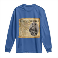 Vintage Harriet Tubman Poster Long Sleeve Shirt Female Empowerment History Gift - Wonder Print Shop