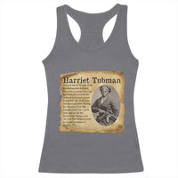 Vintage Harriet Tubman Poster Racerback Tank Top Female Empowerment History Gift - Wonder Print Shop