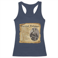 Vintage Harriet Tubman Poster Racerback Tank Top Female Empowerment History Gift - Wonder Print Shop