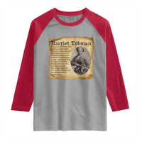 Vintage Harriet Tubman Poster Raglan Shirt Female Empowerment History Gift - Wonder Print Shop