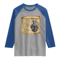 Vintage Harriet Tubman Poster Raglan Shirt Female Empowerment History Gift - Wonder Print Shop
