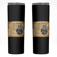 Vintage Harriet Tubman Poster Skinny Tumbler Female Empowerment History Gift - Wonder Print Shop