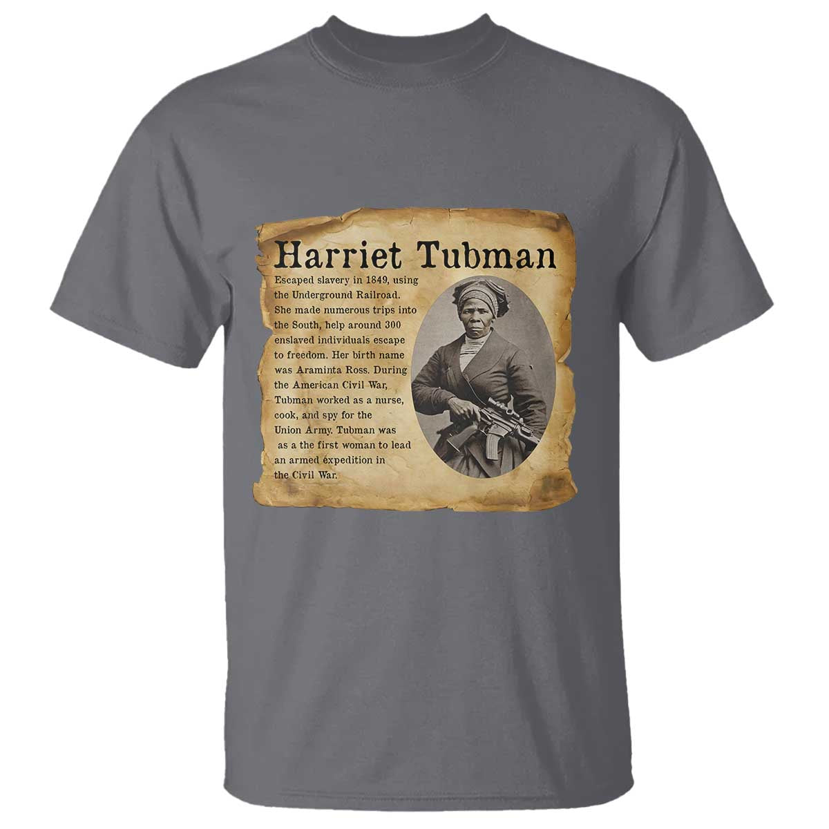 Vintage Harriet Tubman Poster T Shirt Female Empowerment History Gift - Wonder Print Shop