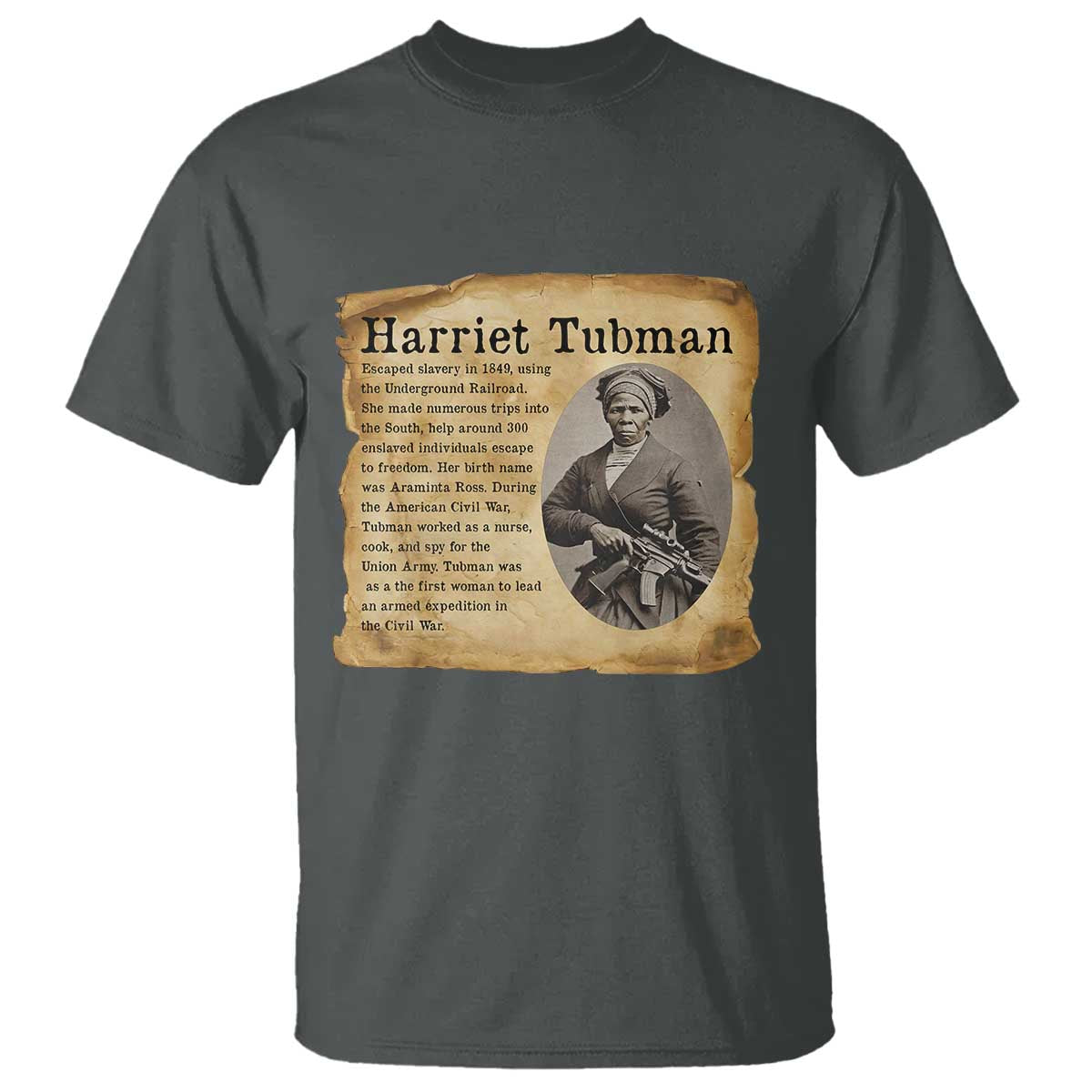 Vintage Harriet Tubman Poster T Shirt Female Empowerment History Gift - Wonder Print Shop
