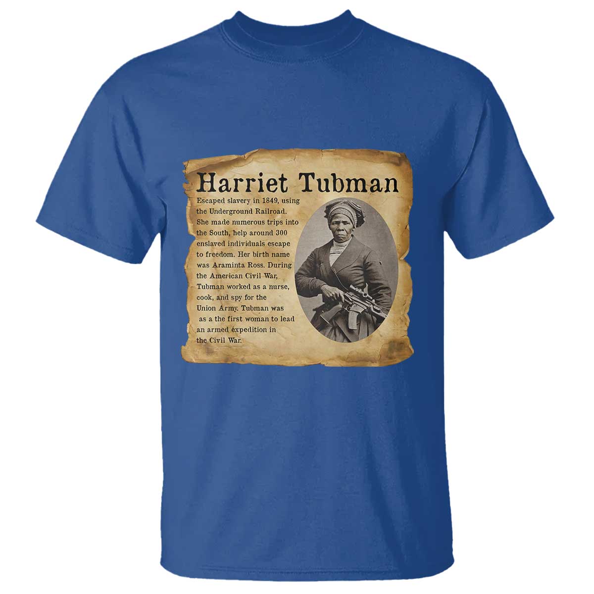 Vintage Harriet Tubman Poster T Shirt Female Empowerment History Gift - Wonder Print Shop