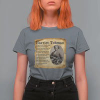 Vintage Harriet Tubman Poster T Shirt For Women Female Empowerment History Gift - Wonder Print Shop