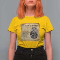 Vintage Harriet Tubman Poster T Shirt For Women Female Empowerment History Gift - Wonder Print Shop