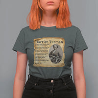 Vintage Harriet Tubman Poster T Shirt For Women Female Empowerment History Gift - Wonder Print Shop