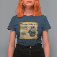 Vintage Harriet Tubman Poster T Shirt For Women Female Empowerment History Gift - Wonder Print Shop