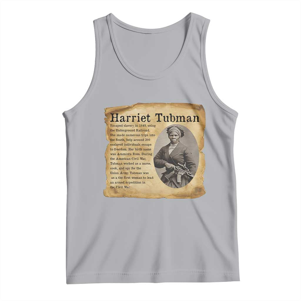 Vintage Harriet Tubman Poster Tank Top Female Empowerment History Gift - Wonder Print Shop