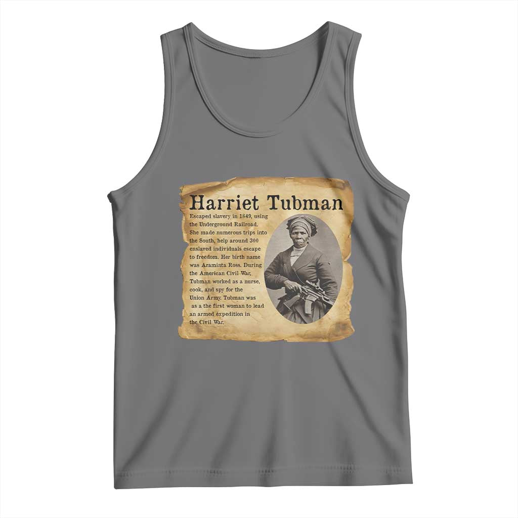 Vintage Harriet Tubman Poster Tank Top Female Empowerment History Gift - Wonder Print Shop