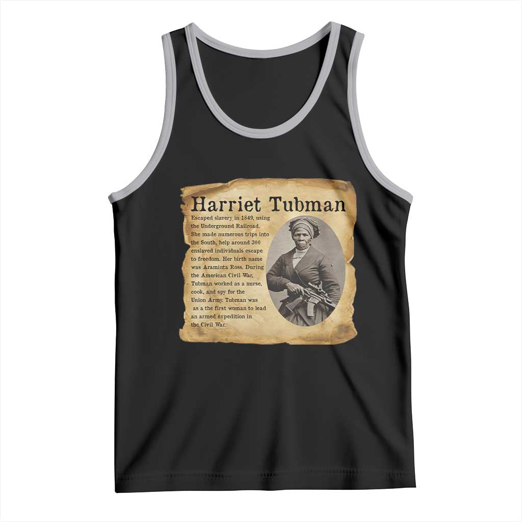 Vintage Harriet Tubman Poster Tank Top Female Empowerment History Gift - Wonder Print Shop