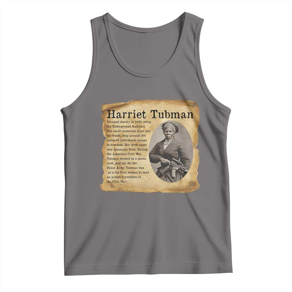 Vintage Harriet Tubman Poster Tank Top Female Empowerment History Gift - Wonder Print Shop