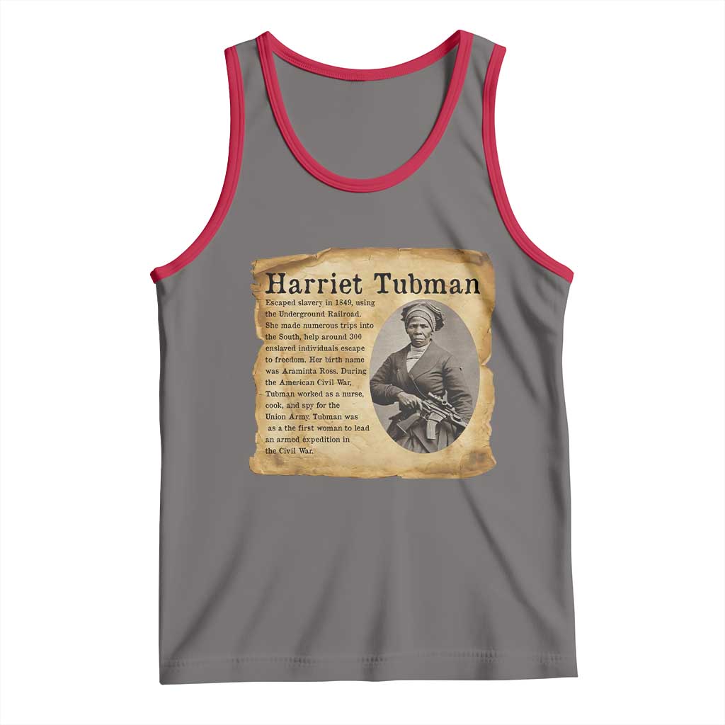 Vintage Harriet Tubman Poster Tank Top Female Empowerment History Gift - Wonder Print Shop