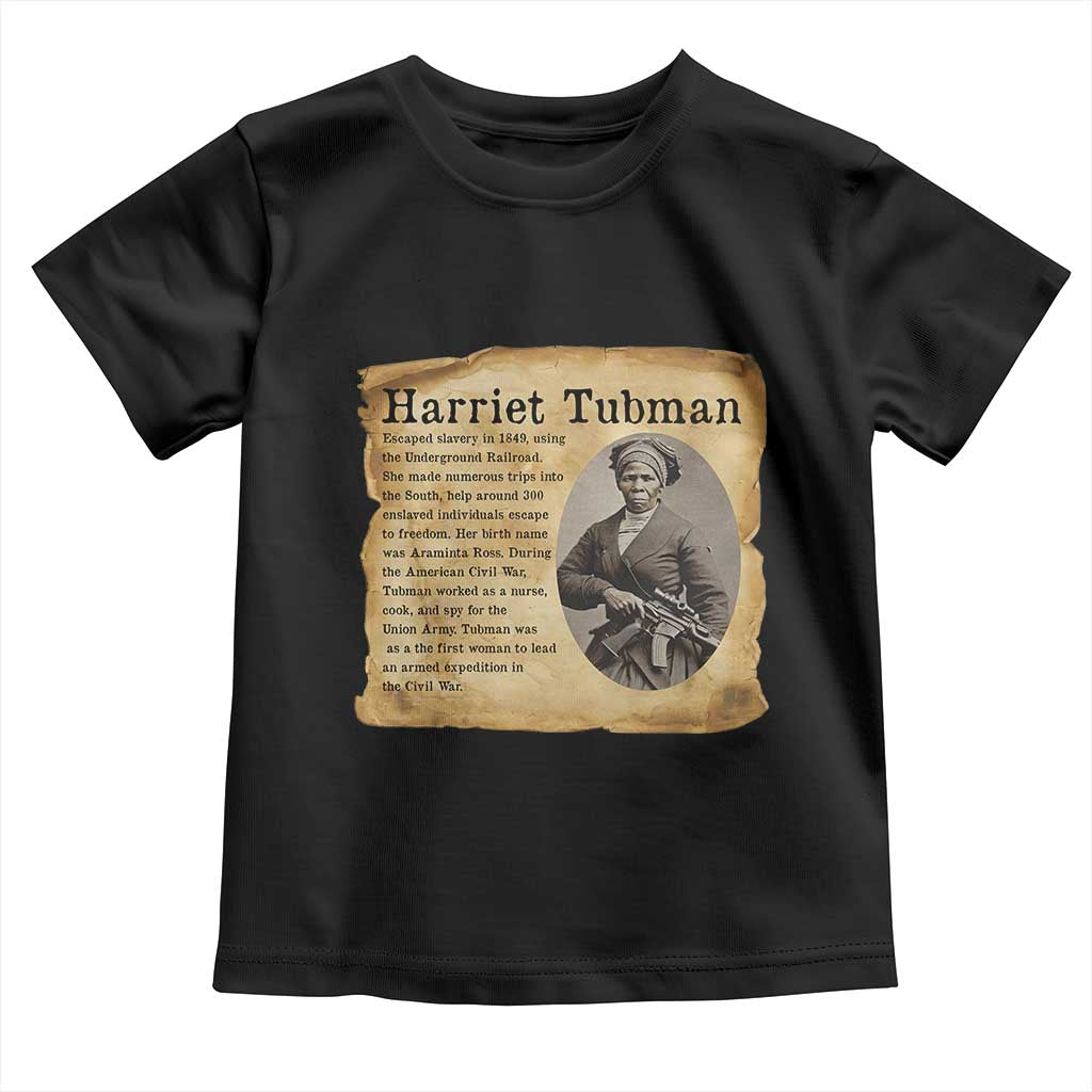 Vintage Harriet Tubman Poster Toddler T Shirt Female Empowerment History Gift - Wonder Print Shop