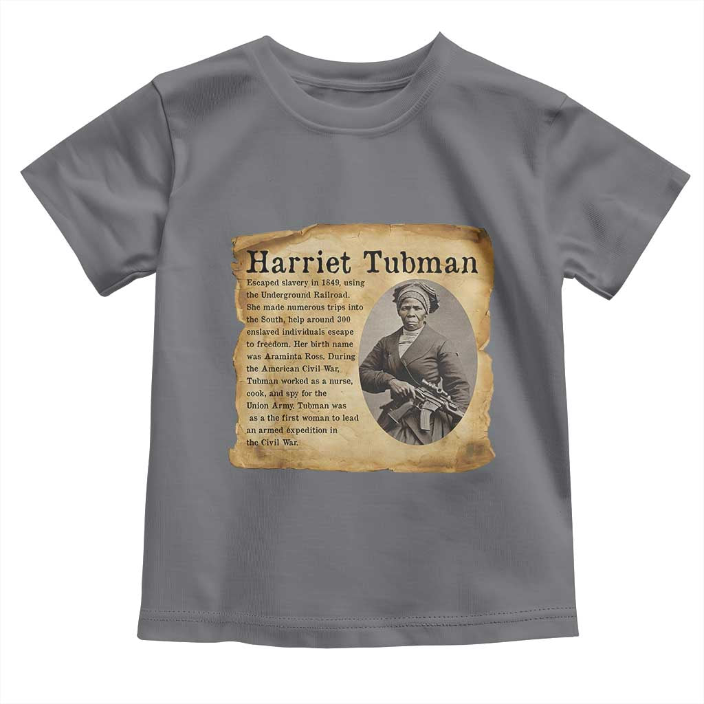 Vintage Harriet Tubman Poster Toddler T Shirt Female Empowerment History Gift - Wonder Print Shop