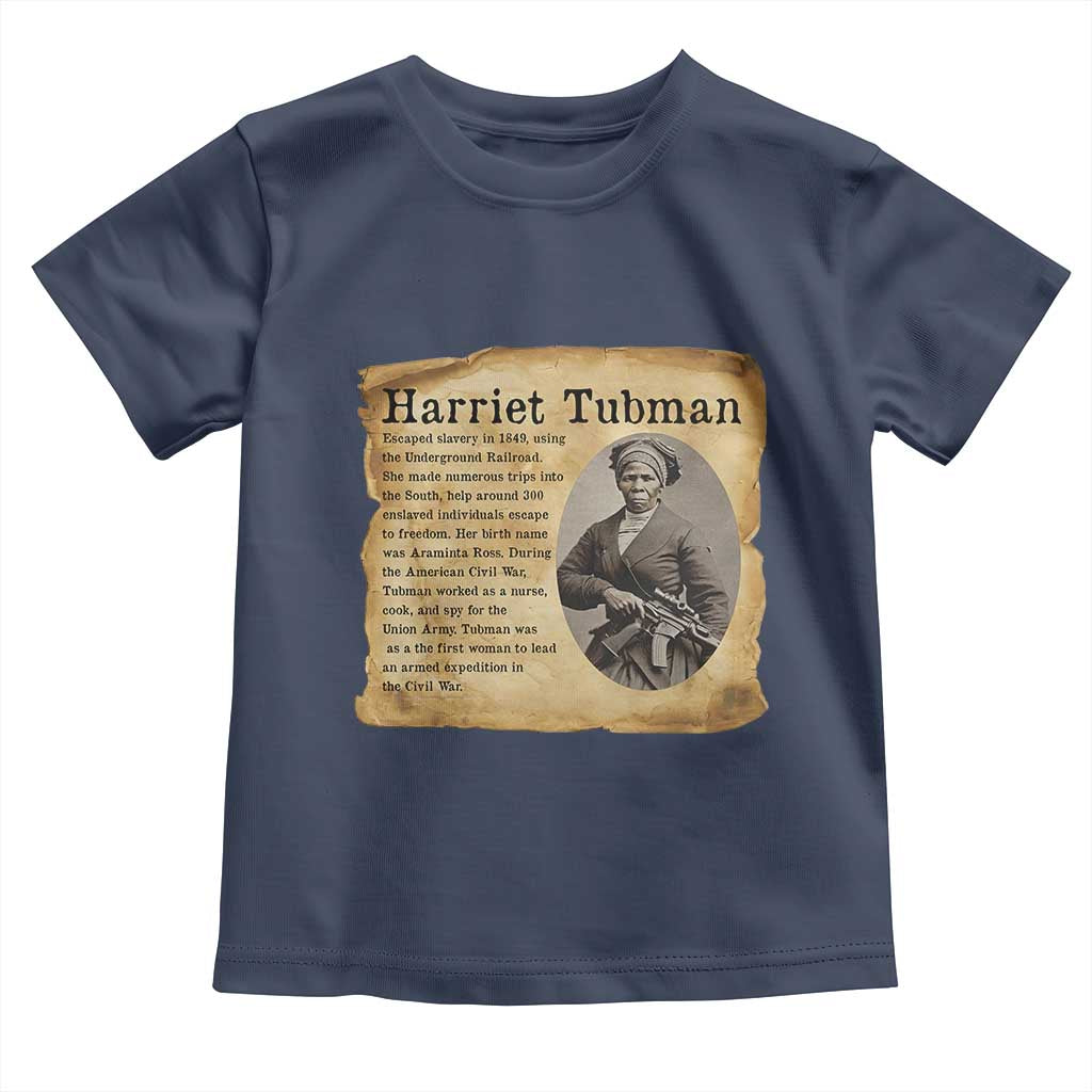 Vintage Harriet Tubman Poster Toddler T Shirt Female Empowerment History Gift - Wonder Print Shop