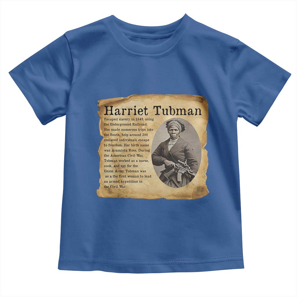 Vintage Harriet Tubman Poster Toddler T Shirt Female Empowerment History Gift - Wonder Print Shop