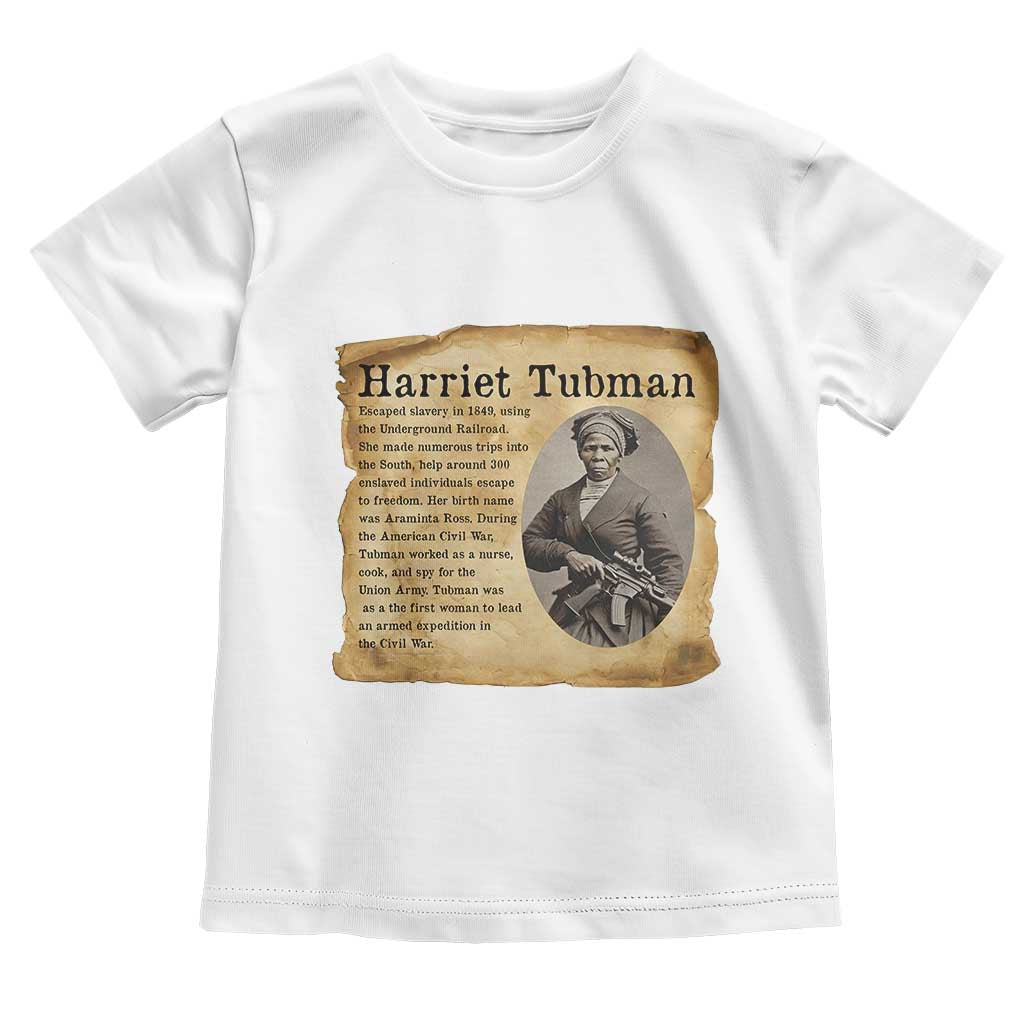 Vintage Harriet Tubman Poster Toddler T Shirt Female Empowerment History Gift - Wonder Print Shop