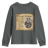 Vintage Harriet Tubman Poster Youth Sweatshirt Female Empowerment History Gift - Wonder Print Shop