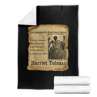 Harriet Tubman Quote Throw Blanket I Freed A Thousand People Vintage Poster - Wonder Print Shop