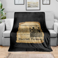 Harriet Tubman Quote Throw Blanket I Freed A Thousand People Vintage Poster - Wonder Print Shop