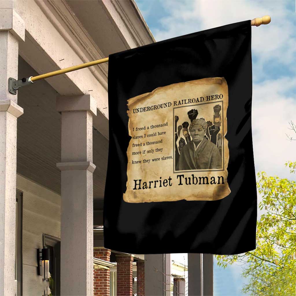 Harriet Tubman Quote Garden Flag I Freed A Thousand People Vintage Poster - Wonder Print Shop