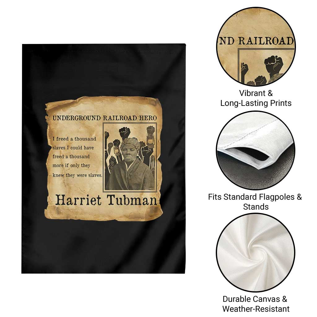 Harriet Tubman Quote Garden Flag I Freed A Thousand People Vintage Poster - Wonder Print Shop