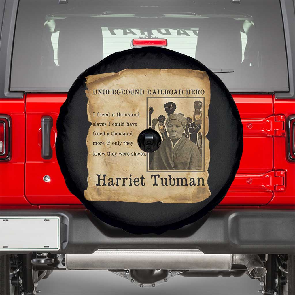 Harriet Tubman Quote Spare Tire Cover I Freed A Thousand People Vintage Poster - Wonder Print Shop