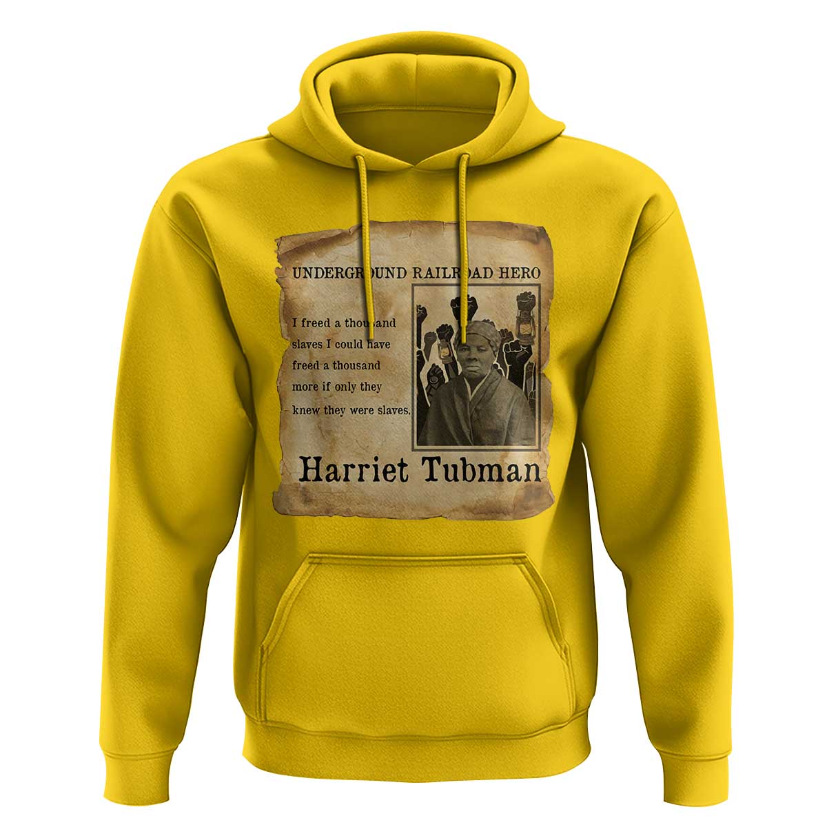 Harriet Tubman Quote Hoodie I Freed A Thousand People Vintage Poster - Wonder Print Shop