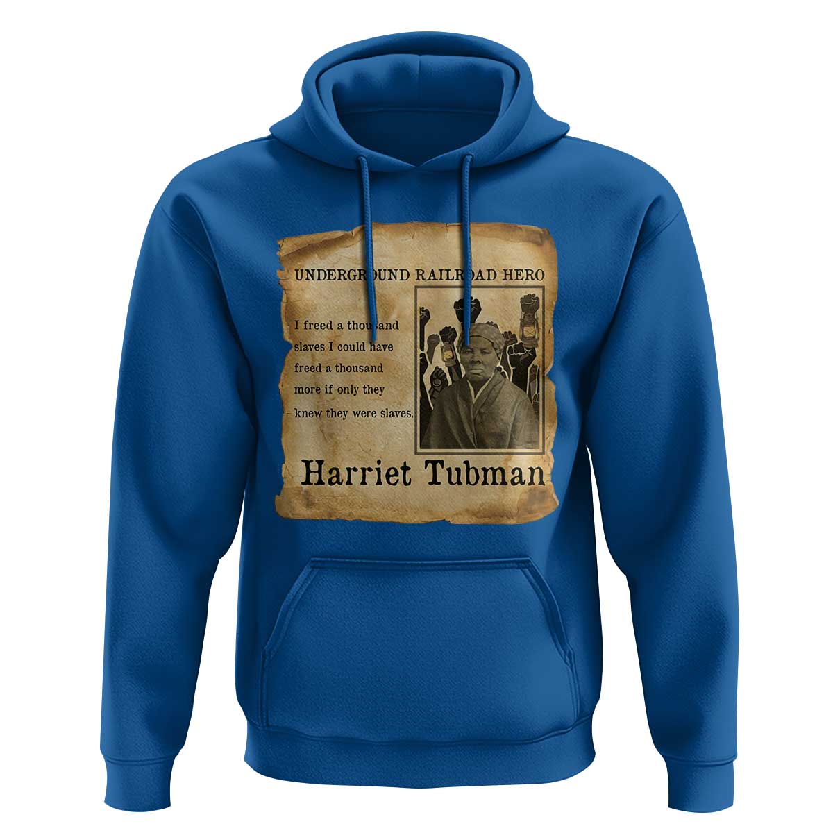 Harriet Tubman Quote Hoodie I Freed A Thousand People Vintage Poster - Wonder Print Shop