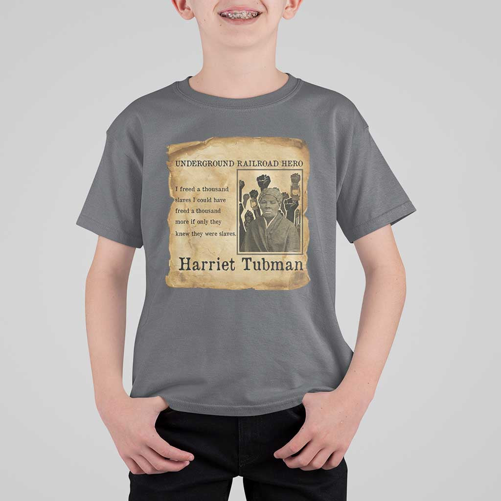 Harriet Tubman Quote T Shirt For Kid I Freed A Thousand People Vintage Poster - Wonder Print Shop