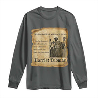 Harriet Tubman Quote Long Sleeve Shirt I Freed A Thousand People Vintage Poster - Wonder Print Shop