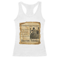 Harriet Tubman Quote Racerback Tank Top I Freed A Thousand People Vintage Poster - Wonder Print Shop