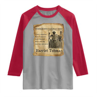 Harriet Tubman Quote Raglan Shirt I Freed A Thousand People Vintage Poster - Wonder Print Shop