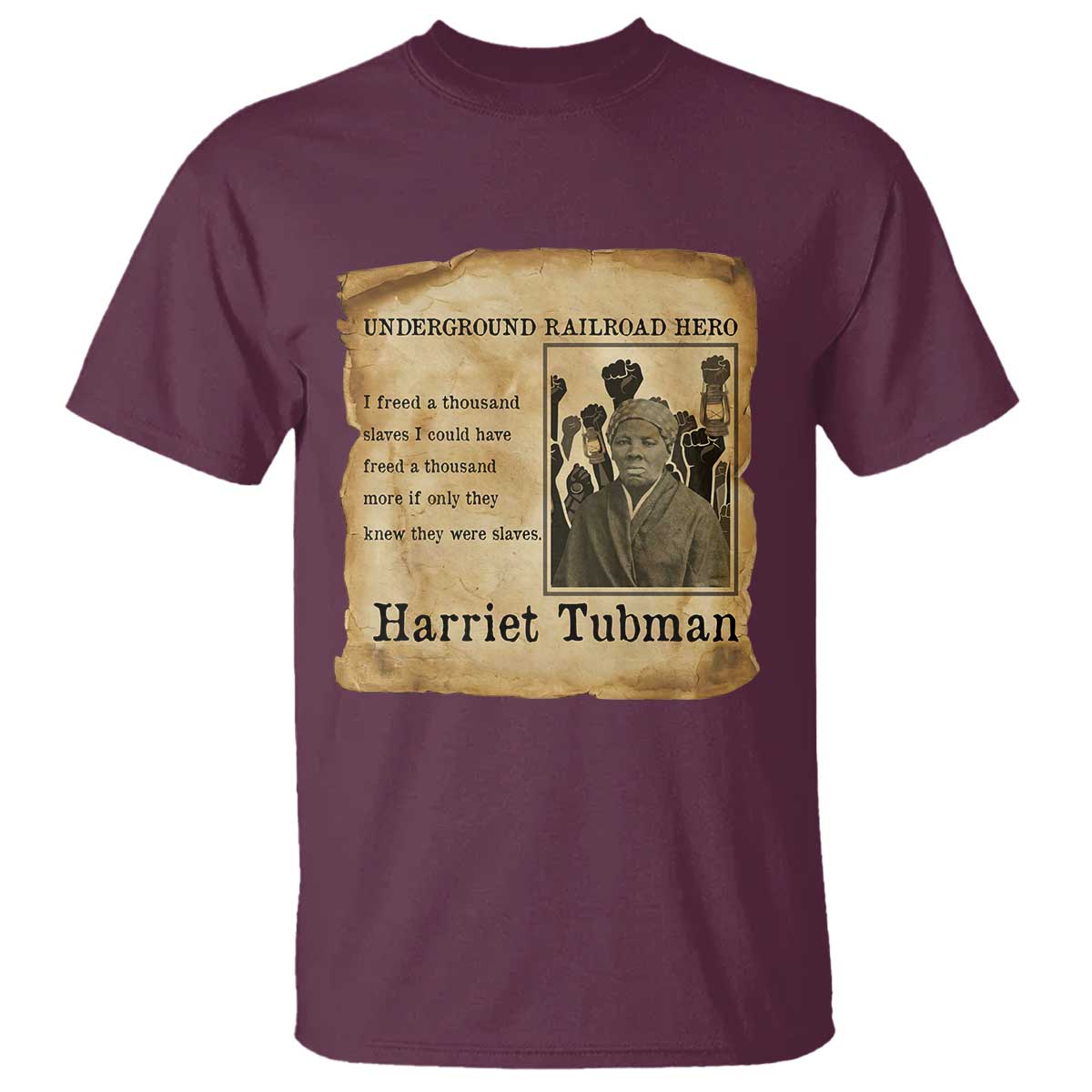 Harriet Tubman Quote T Shirt I Freed A Thousand People Vintage Poster - Wonder Print Shop