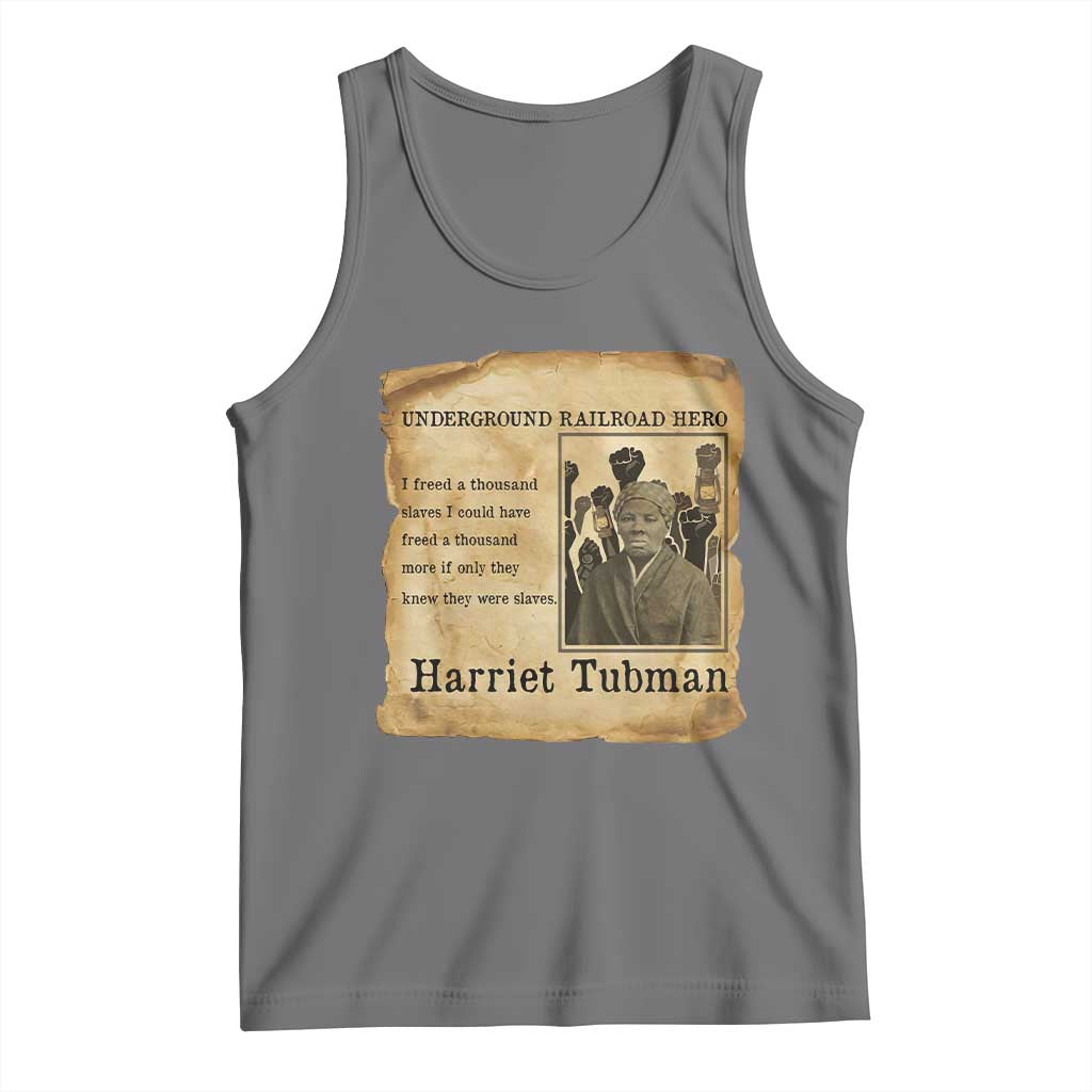 Harriet Tubman Quote Tank Top I Freed A Thousand People Vintage Poster - Wonder Print Shop