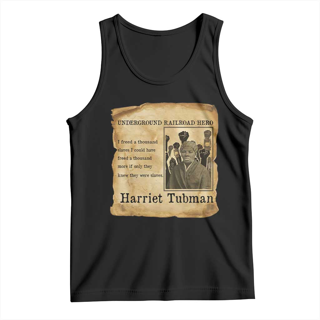 Harriet Tubman Quote Tank Top I Freed A Thousand People Vintage Poster - Wonder Print Shop