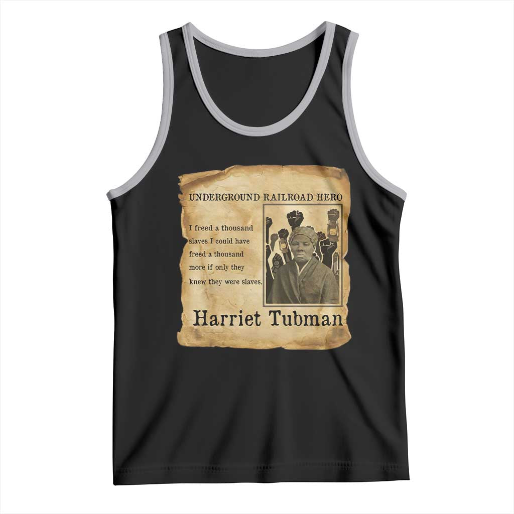Harriet Tubman Quote Tank Top I Freed A Thousand People Vintage Poster - Wonder Print Shop