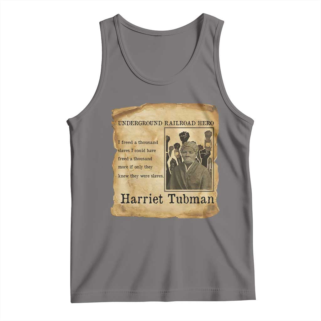 Harriet Tubman Quote Tank Top I Freed A Thousand People Vintage Poster - Wonder Print Shop