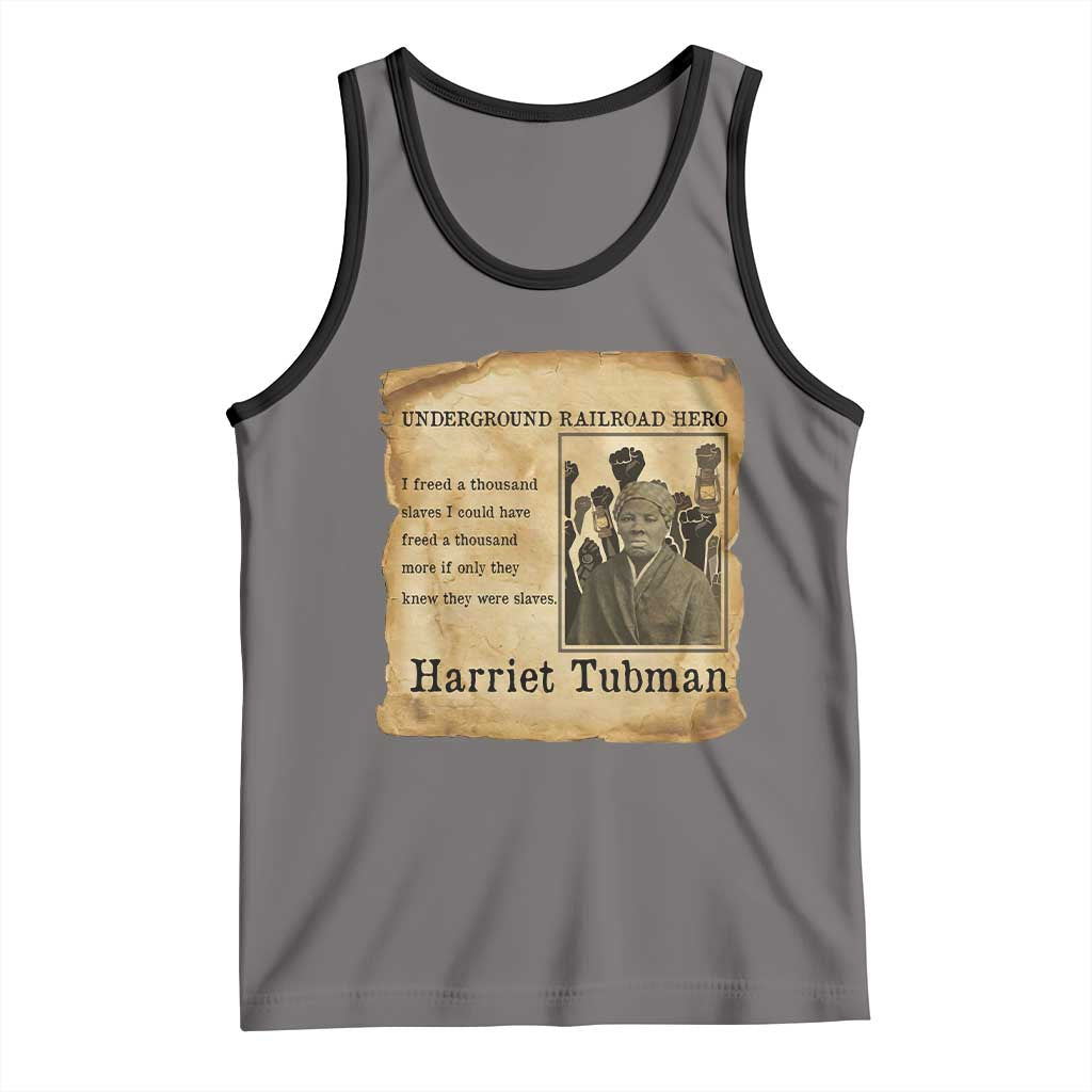 Harriet Tubman Quote Tank Top I Freed A Thousand People Vintage Poster - Wonder Print Shop