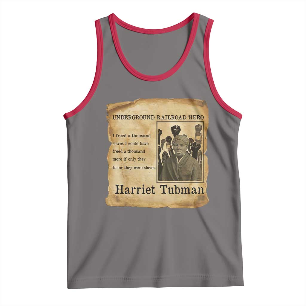 Harriet Tubman Quote Tank Top I Freed A Thousand People Vintage Poster - Wonder Print Shop