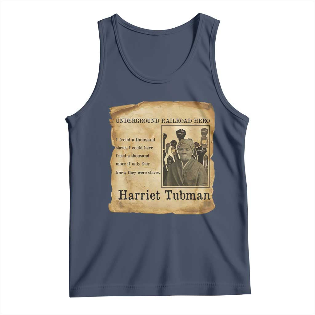 Harriet Tubman Quote Tank Top I Freed A Thousand People Vintage Poster - Wonder Print Shop