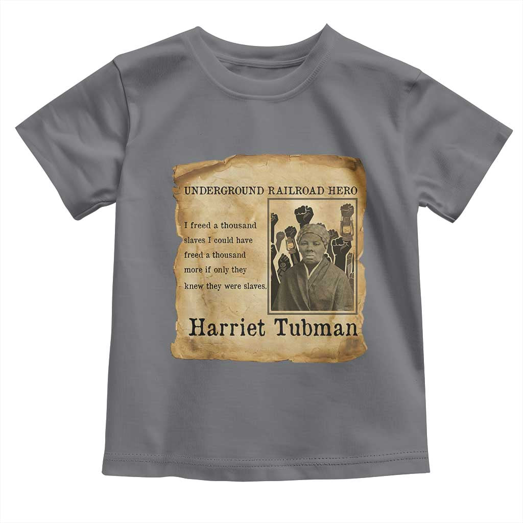 Harriet Tubman Quote Toddler T Shirt I Freed A Thousand People Vintage Poster - Wonder Print Shop